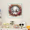 Christmas Cottage-11CT Stamped Cross Stitch 40*40cm/15.75*15.75in tapestrymarket