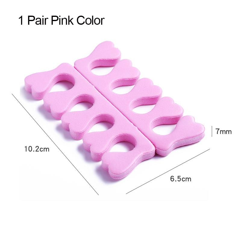 A Pair Professional Soft Foams Cotton Finger Toe Separators Nail Manicuring Foots Sponge Soft Gel UV Tools Manicure Pedicure