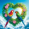 Papagei - speziell geformtes Diamantgemälde - 30*30cm