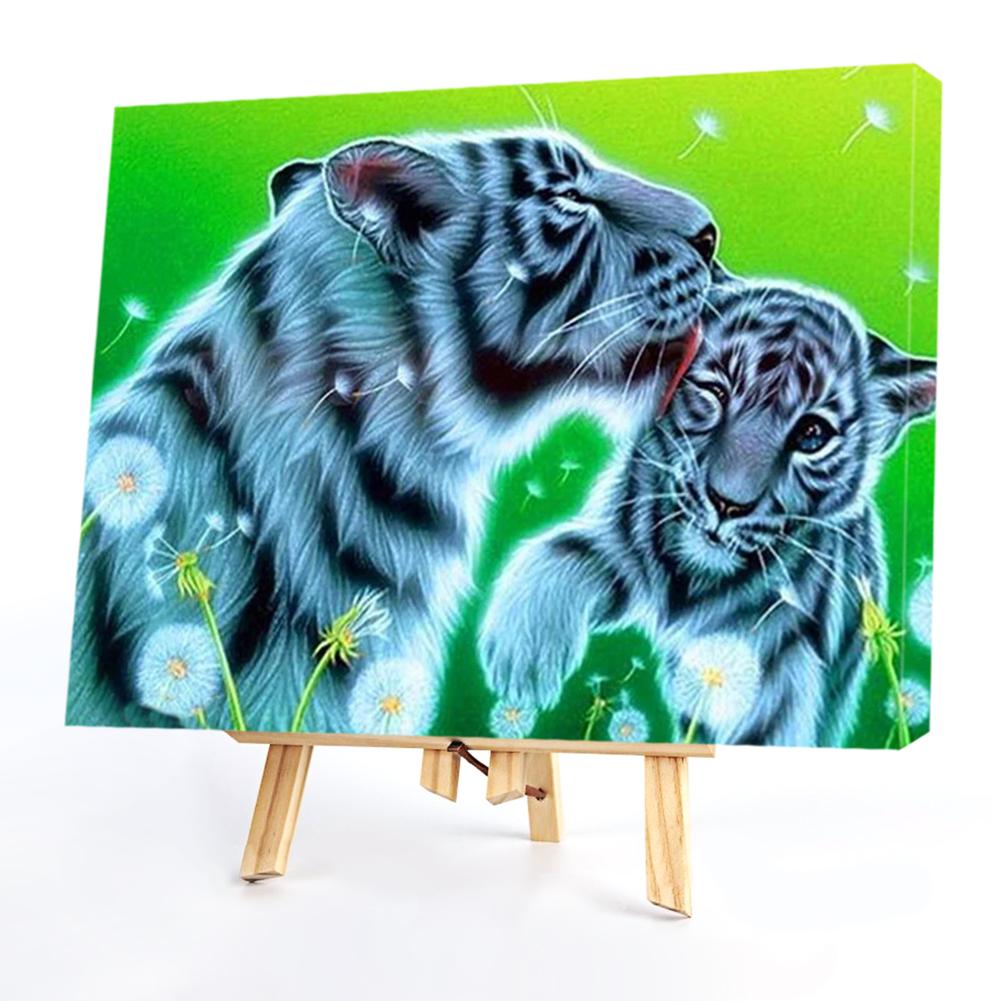 

40x50cm - Paint By Numbers Two Tigers, 501 Original