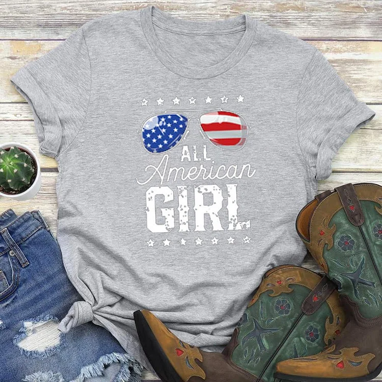 ALL AMERICAN GIRL T-Shirt Tee --Annaletters