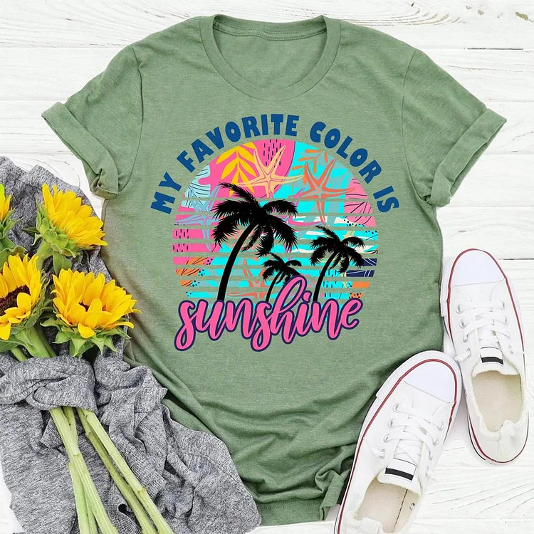 my favorite color is sunshine Summer life T-shirt Tee -04995