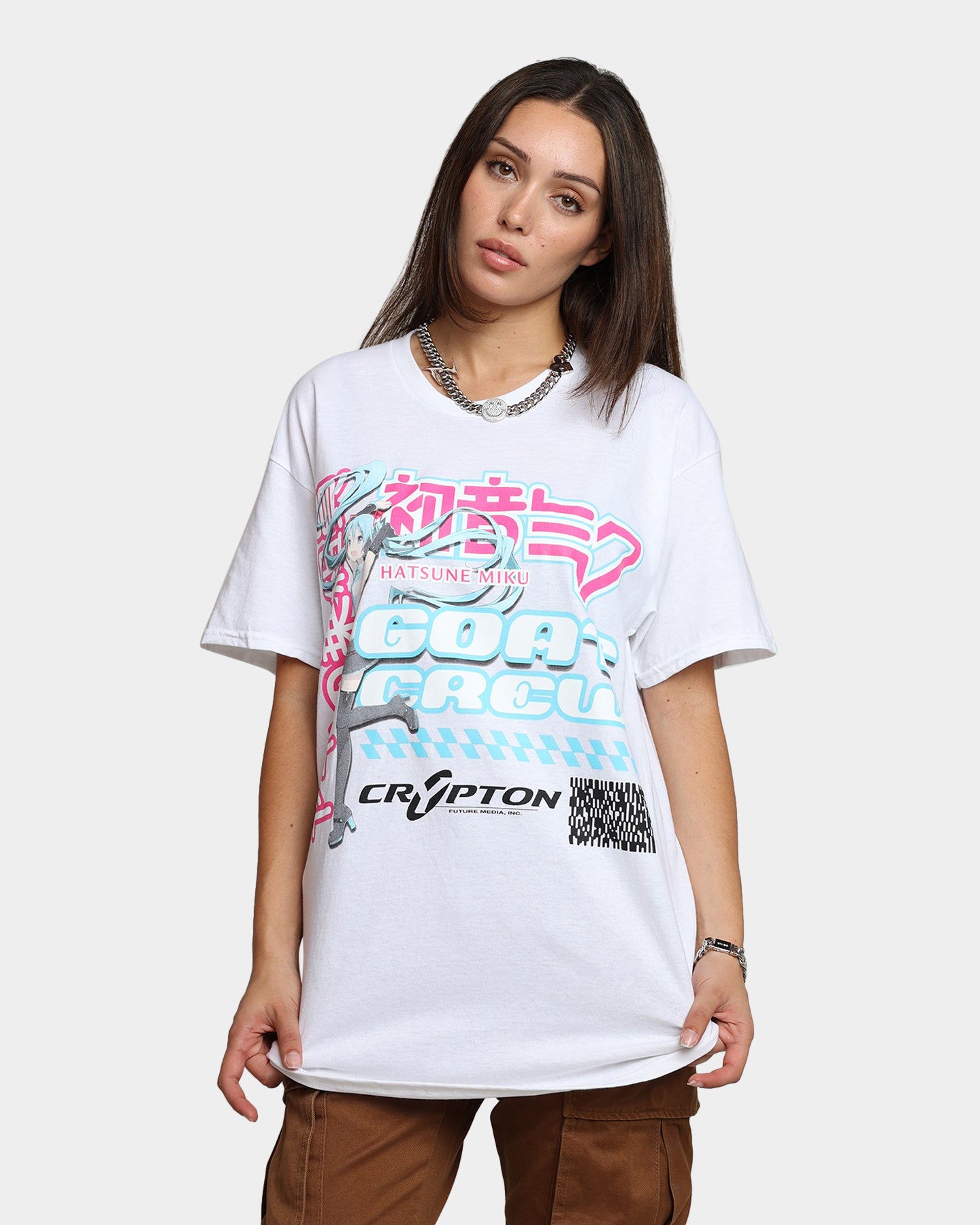 Goat Crew X Hatsune Miku Magazine T-Shirt White