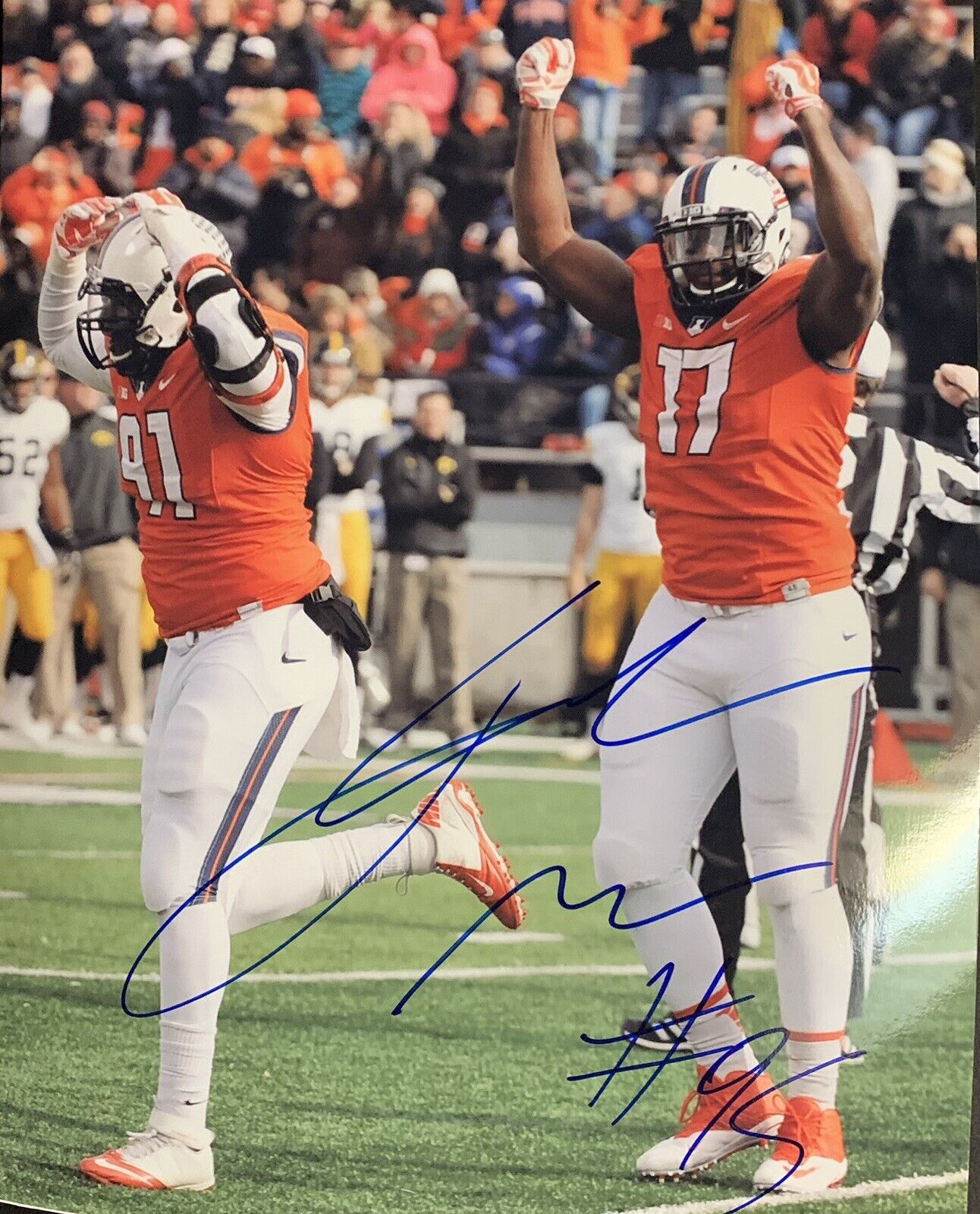 Jihad Ward Signed 8x10 Photo Poster painting Pic Auto Raiders Illinois Fighting Illini football