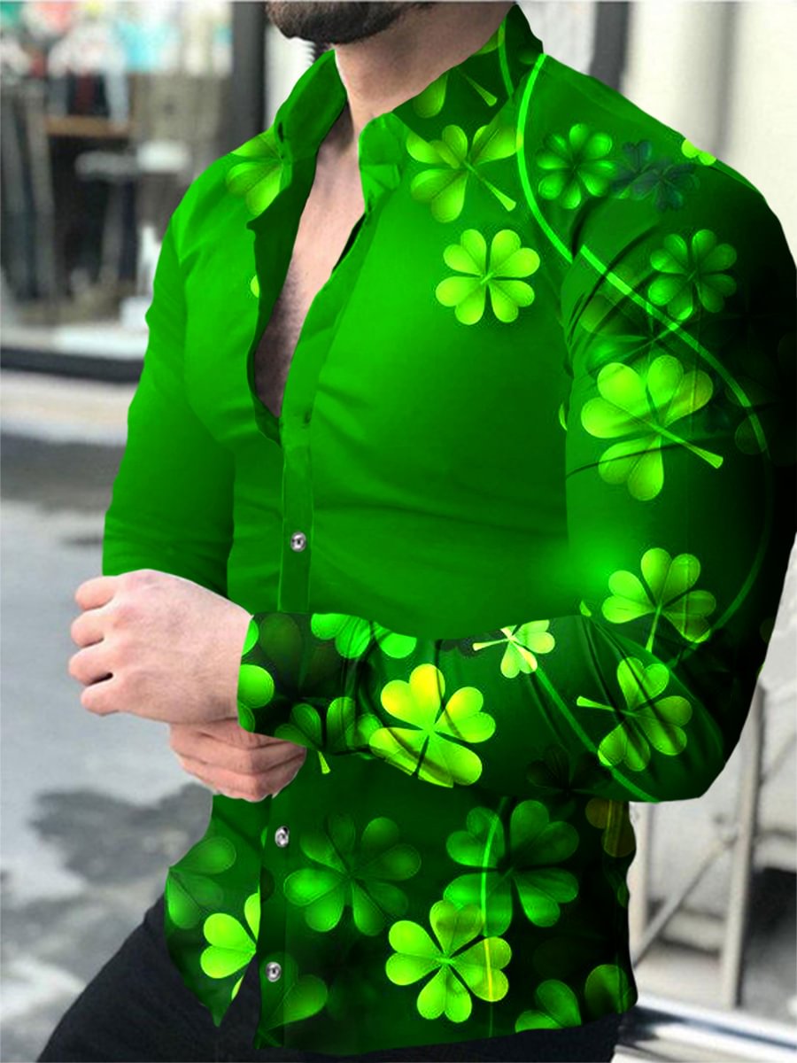 Men's St Patrick's Day Love Clover Shirt