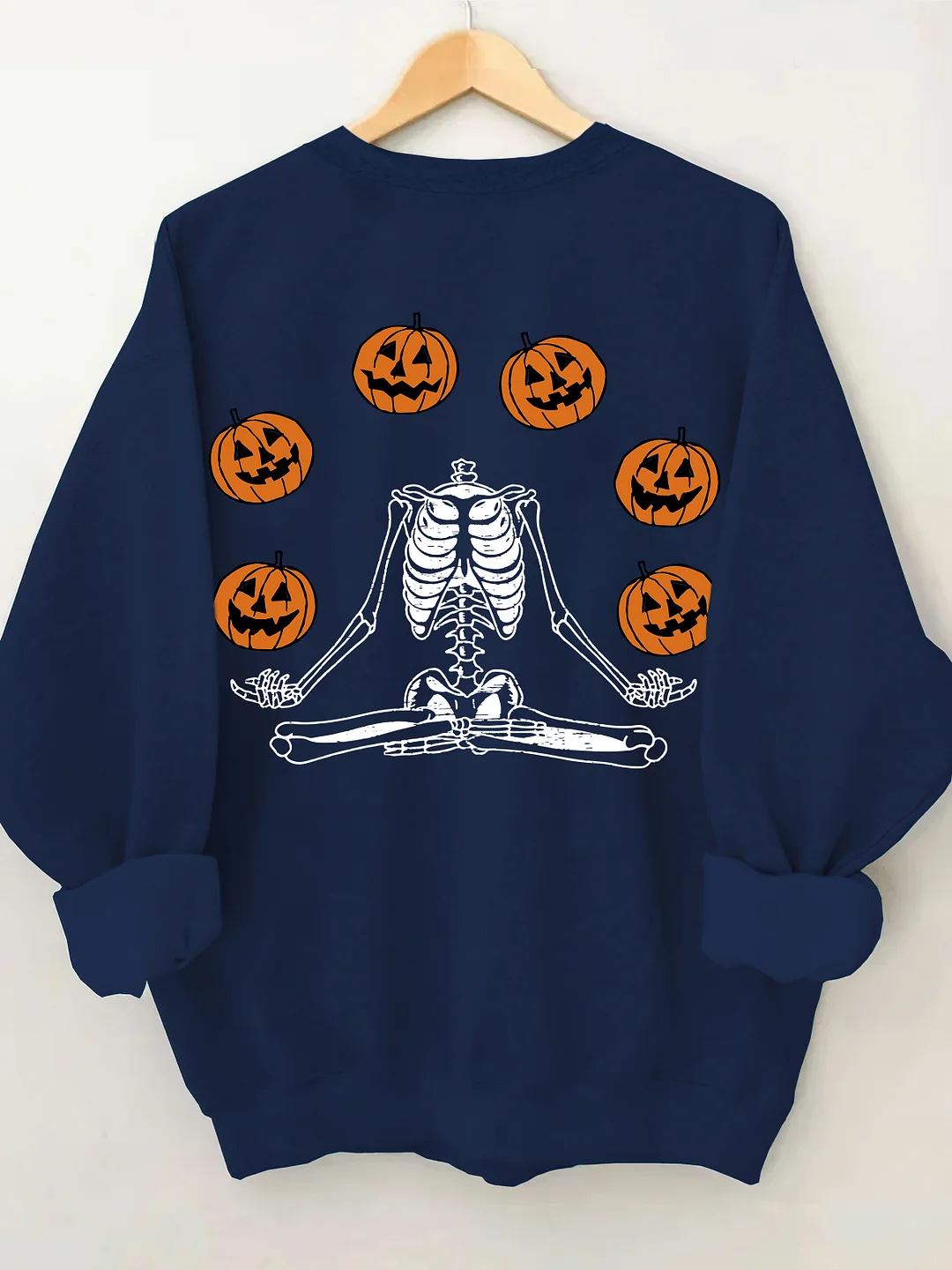 Pumpkin Skeleton Halloween Sweatshirt