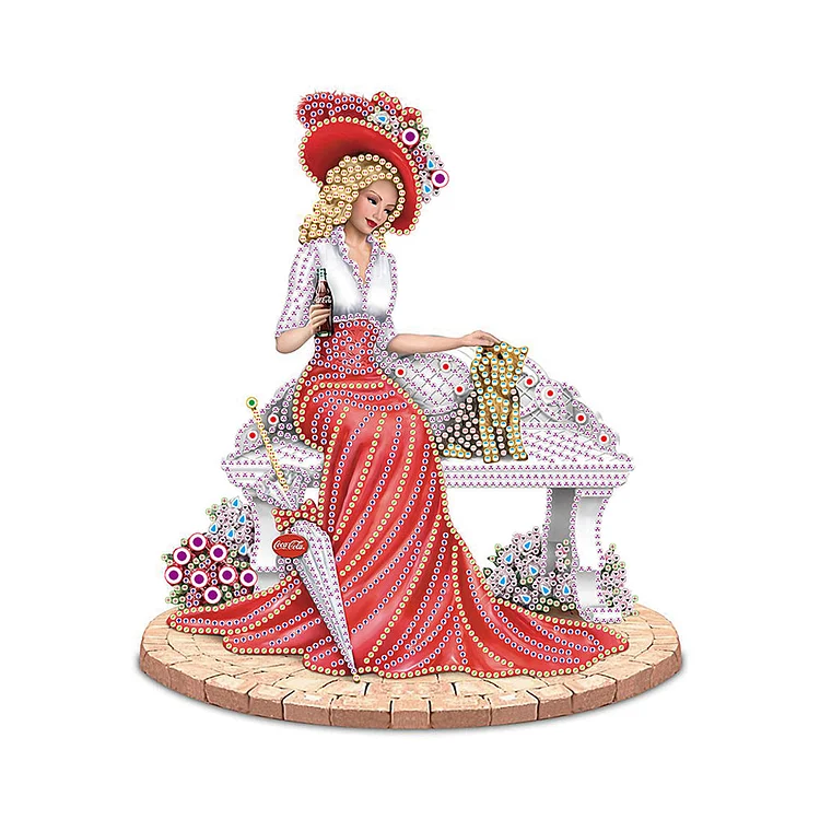 Dress Lady 35*35CM(Canvas) Beautiful Special Shaped Drill Diamond Painting gbfke