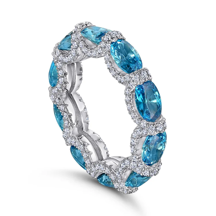 🎁Gift For You | Full Diamond Cultivating Aquamarine Ring