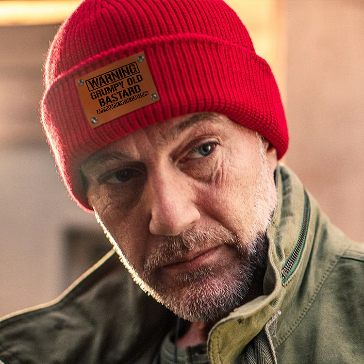 Warning Grumpy Old Bastard Approach With Caution Beanie