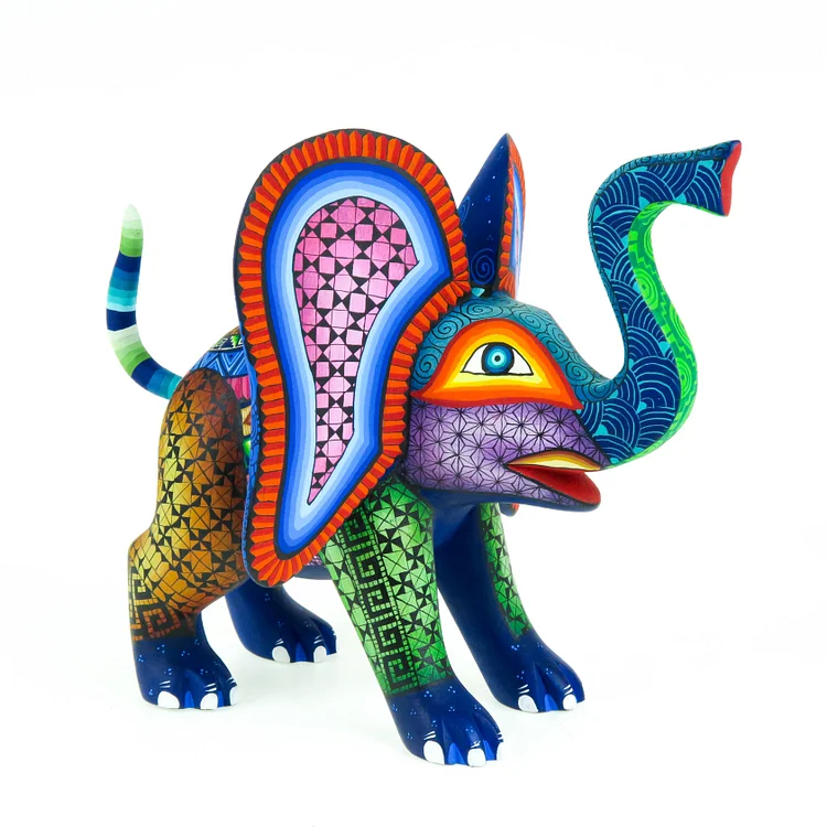 Baby Elephant - Oaxacan Alebrije Wood Carving