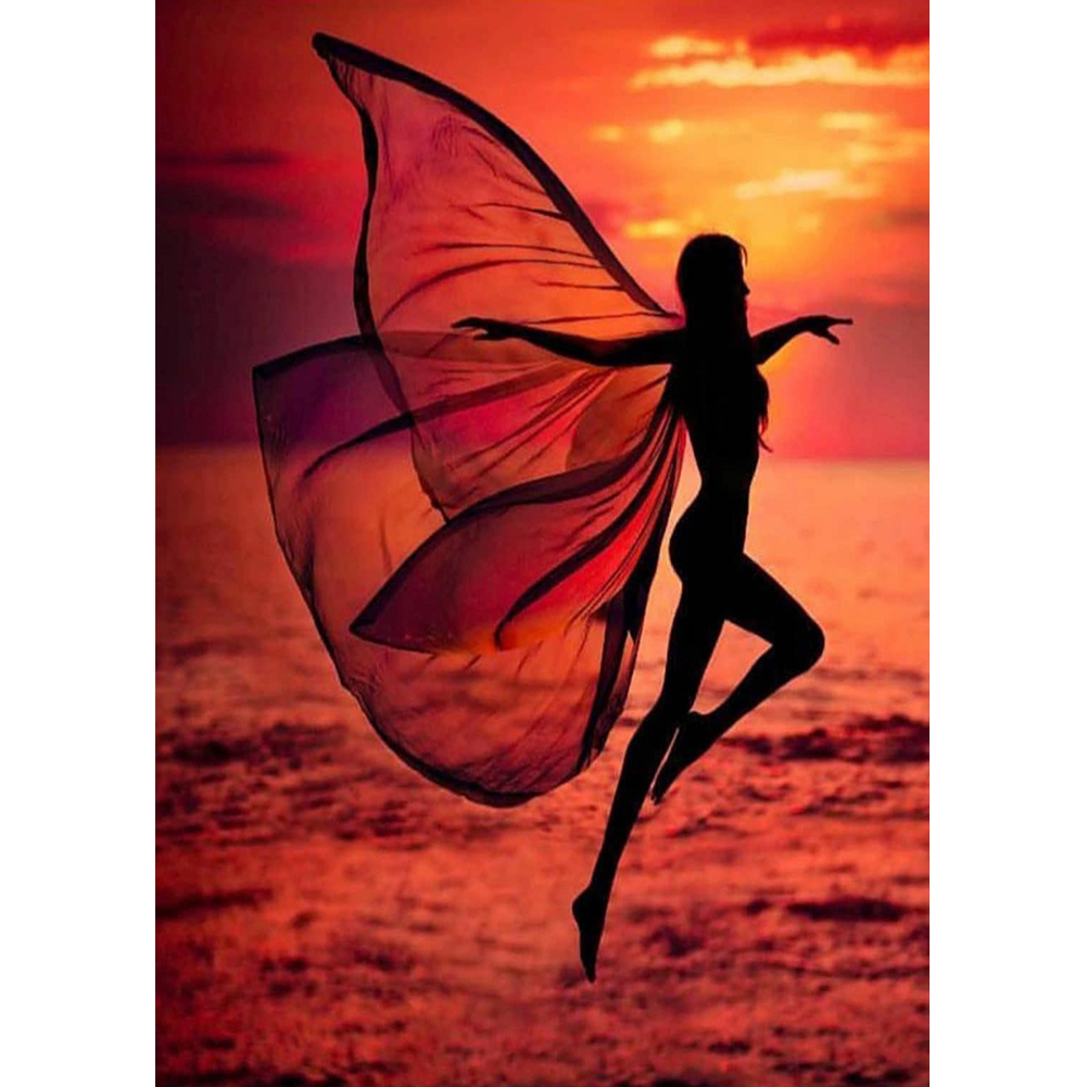 

30*40CM - Round Drill Diamond Painting - Sunset Dance, 501 Original