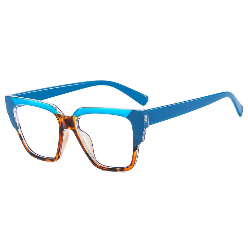 New Fashion Box Retro Personality Entry Lux TR90 Anti-Blue Ray Plain Glasses Glasses Of With Internet Celebrity