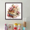 Flowers And Books-11CT Stamped Cross Stitch 40*40cm/15.75*15.75in