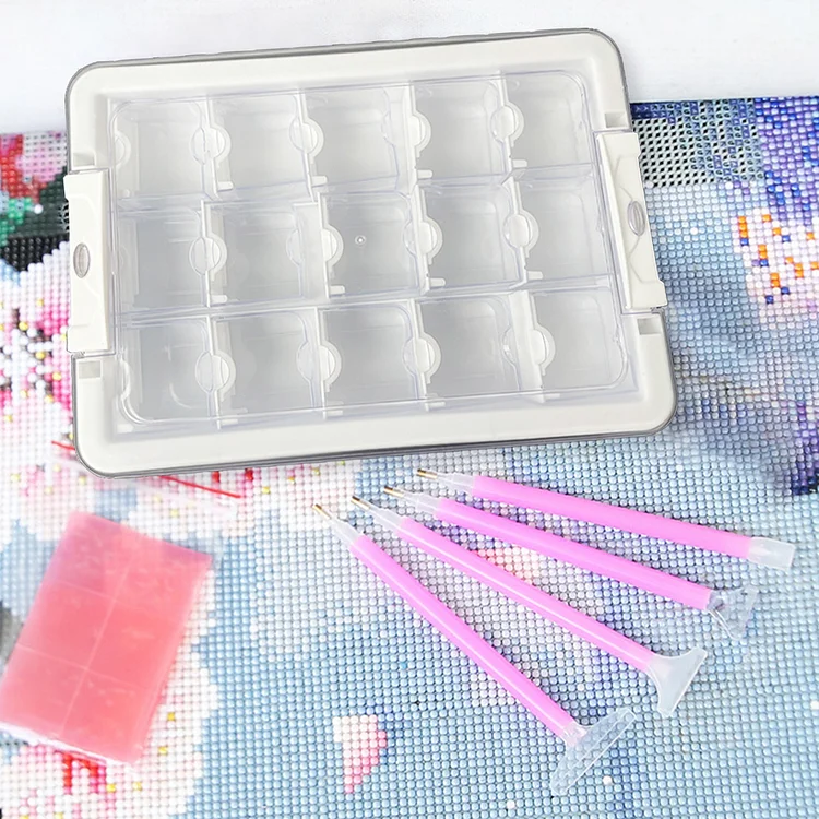 9/15/21/24/26/39 Grid DIY Diamond Painting Bead Storage Container Bead Organizer