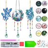6Pcs DIY Diamond Painting Wind Chimes Crystal Window Suncatcher Craft Set Birthday Gifts Home Garden Decor