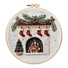 Christmas Fireplace-Embroidery Kit