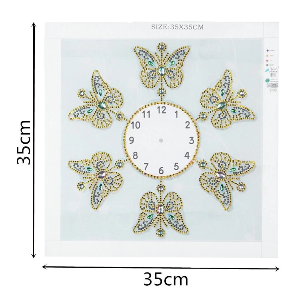 DIY Diamond Painting - Special Shaped - Butterfly Clock Home Decor