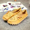 Women's Wide Width Leather Loafers Flat Shoes