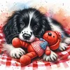 Dog And Bear-11CT Stamped/Counted Cross Stitch 40*40cm/15.75*15.75in tapestrymarket