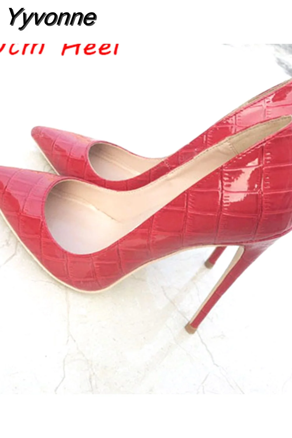 Yyvonne Women 12cm High Heels Fashion Girl Pumps High Heeled Pointed Toes Wedding Party Shoes High Heels Thin heels QP054 ROVICIYA
