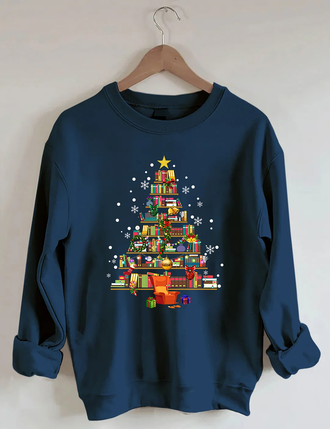 Book Christmas Tree Sweatshirt