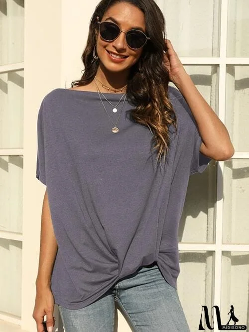 One Shoulder Short Sleeve T-Shirt