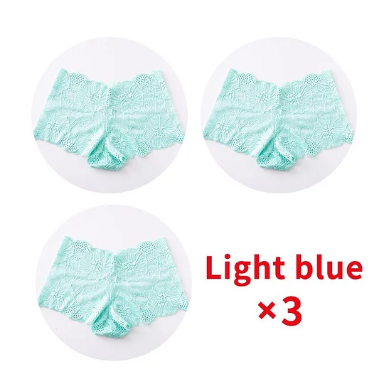Guraa CINVIK 3Pcs Lace Panties Sexy Woman Underwear Floral Lingerie Soft Female Briefs High-Waist Breathable Panties Comfort Tangas