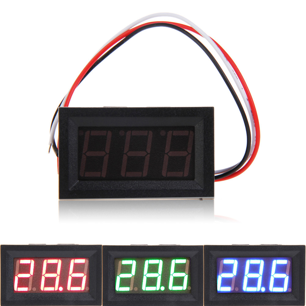 Mini DC 0-10V RGB LED Panel Digital Display Voltage Meter Voltmeter, 501 Original, Blue  - buy with discount
