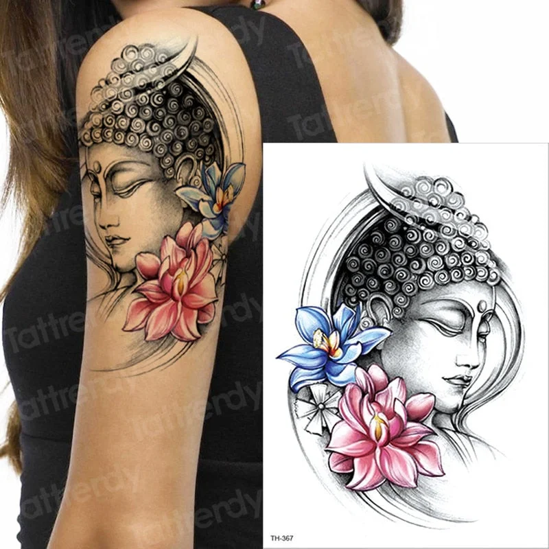 wolf temporary tattoos moon and wolf tattoo arm sleeves for men women body art black big tattoo back chest tatoo waterproof girl