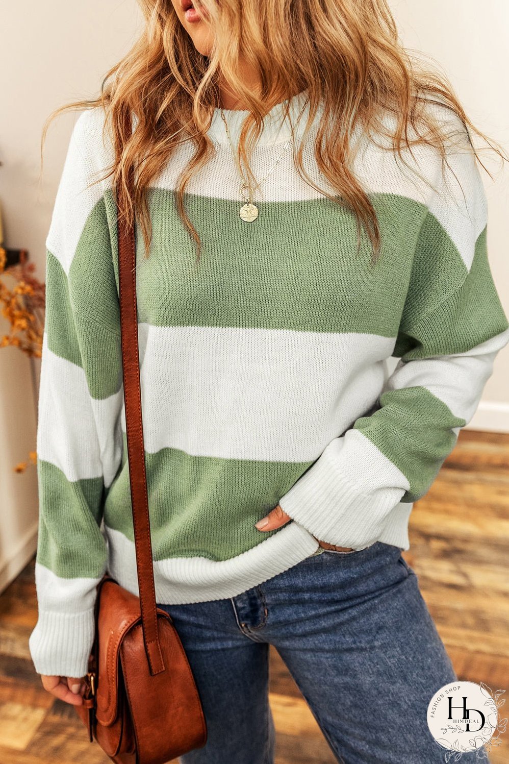 Cozy Colorblock Drop Sleeve Knit Jumper