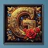 Diamond Painting -DIY Round Drill Flower Letter G