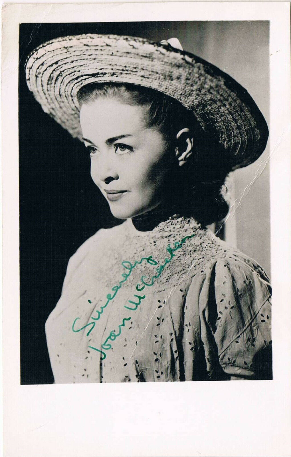 Joan McCracken 1917-61 autograph signed postcard Photo Poster painting 3.5x5.5