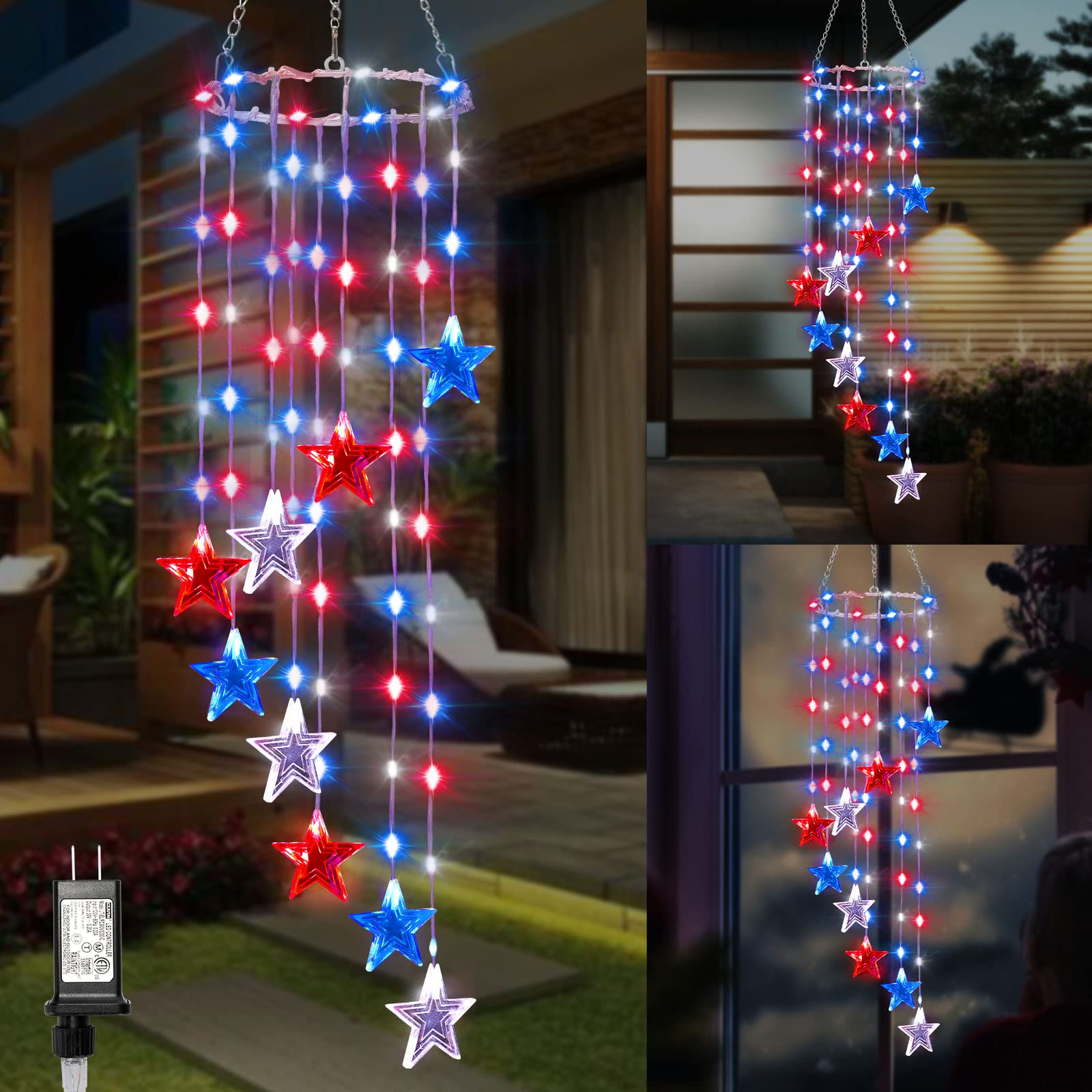 Patriotic Wind Chimes4th of July Decorations