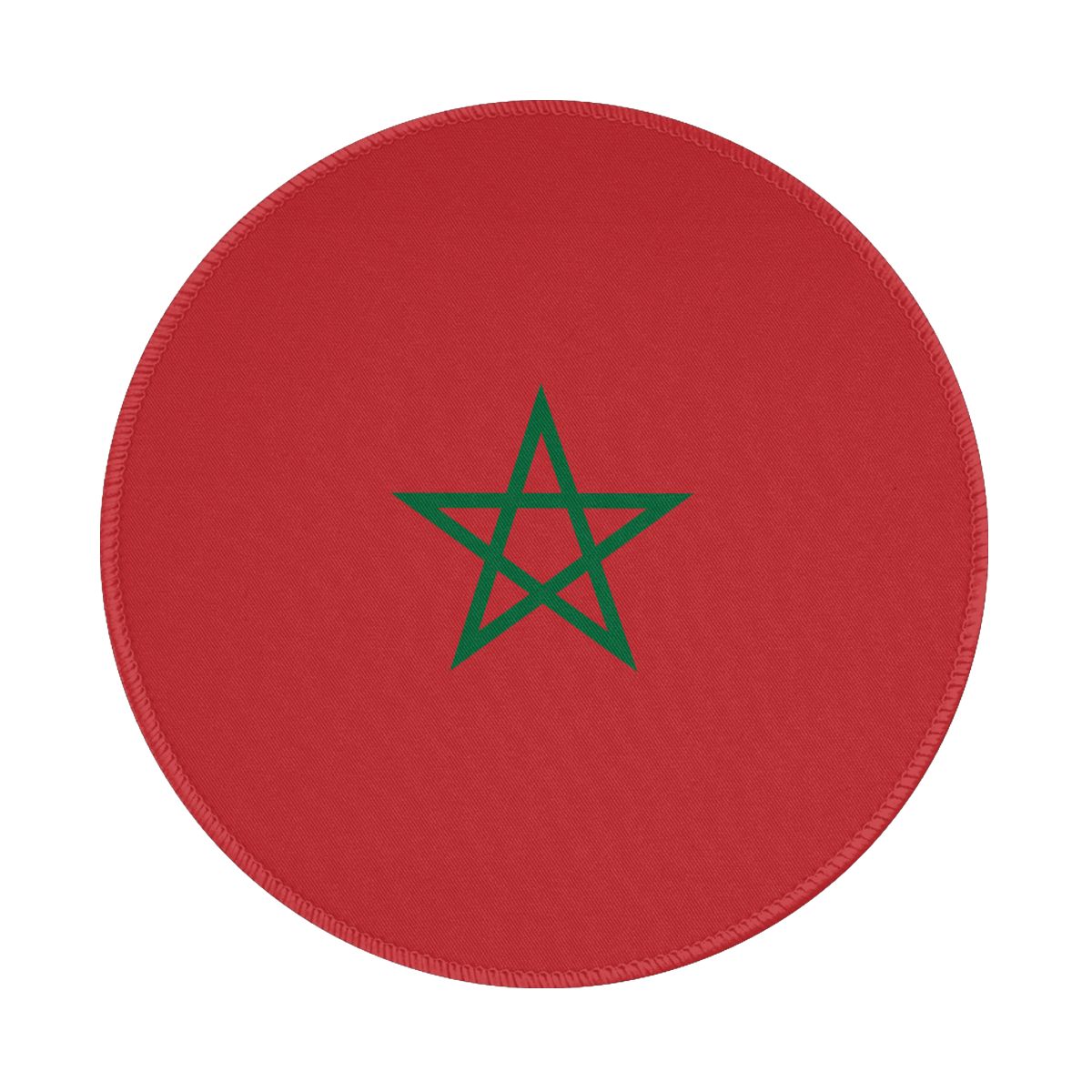Morocco Flag Waterproof Round Mouse Pad for Wireless Mouse
