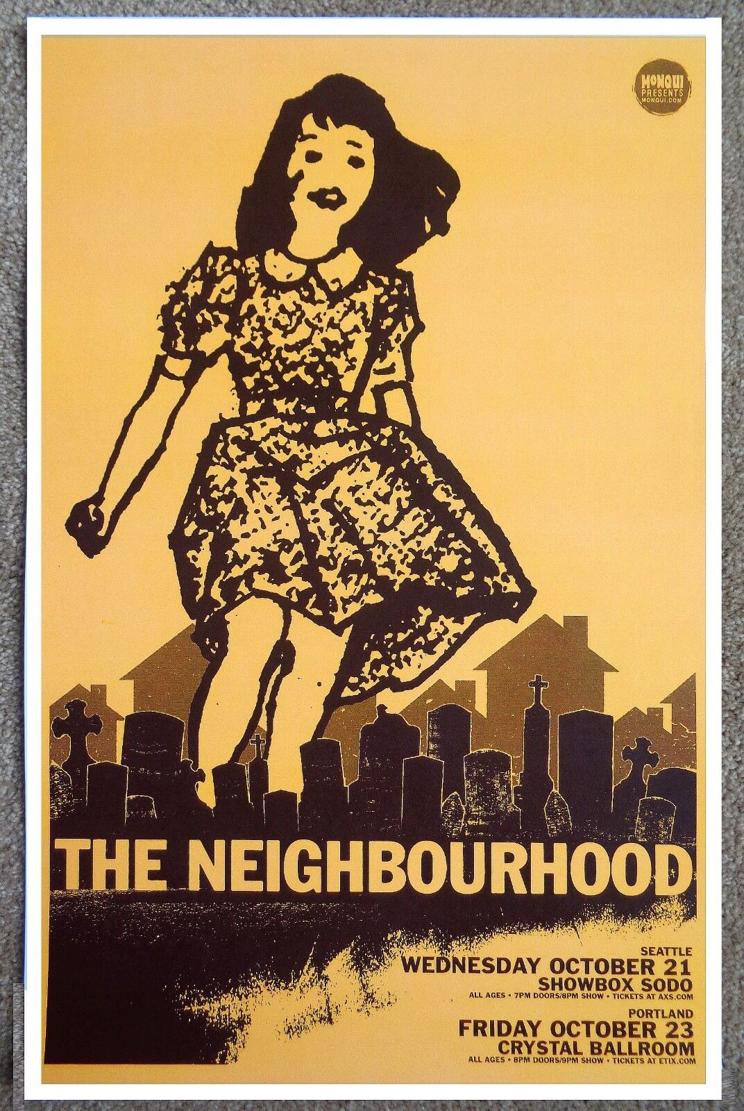 THE NEIGHBOURHOOD 2015 Gig POSTER Wiped Out Seattle Portland Oregon Concert