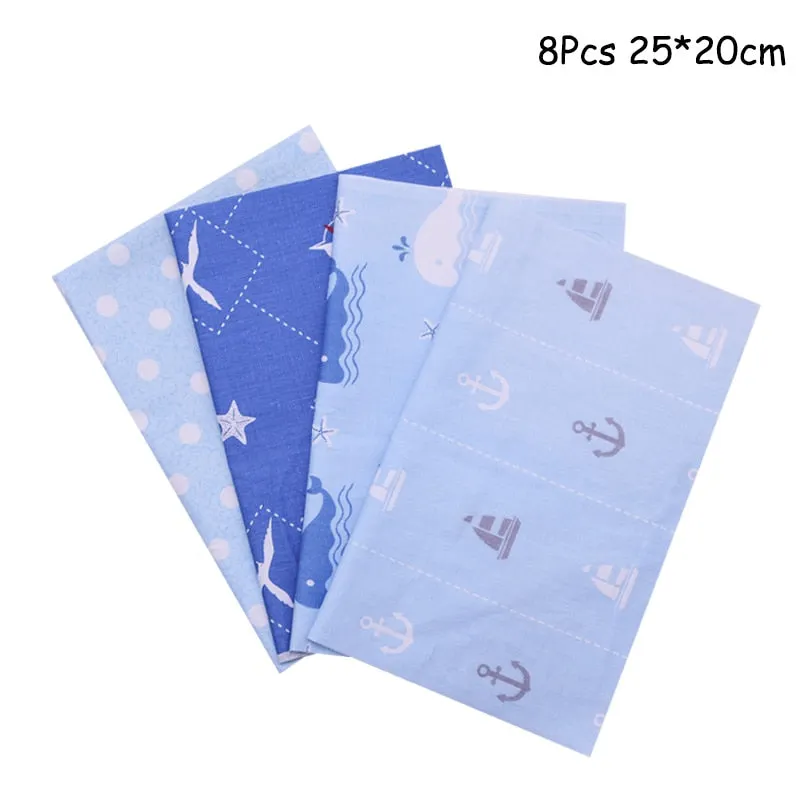25x25cm and 25x20cm Printed Cotton Fabric Cloth Sewing Quilting Fabrics for Patchwork Needlework DIY Handmade Accessories