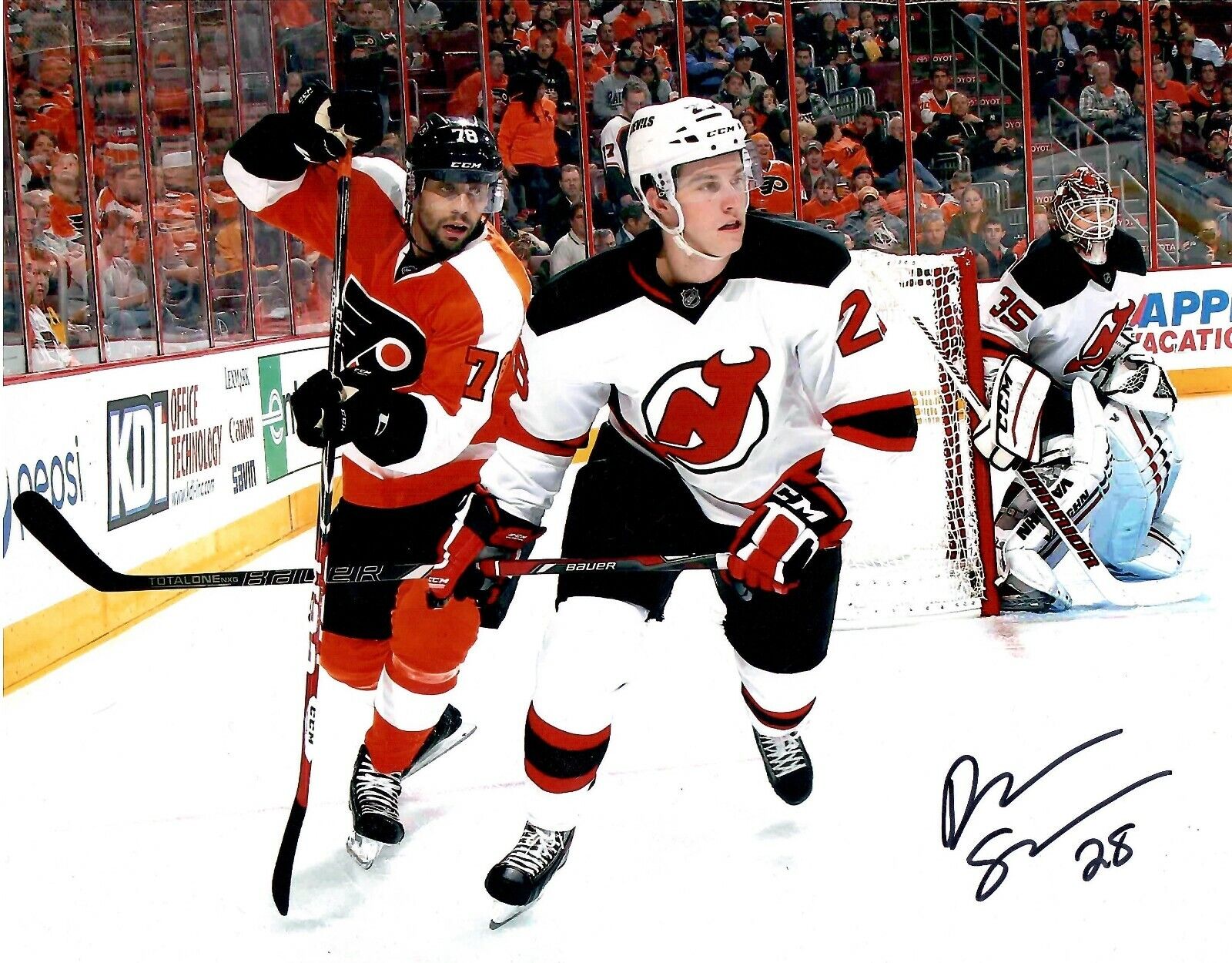 Damon Severson autographed signed 8x10 Photo Poster painting NHL New Jersey Devils