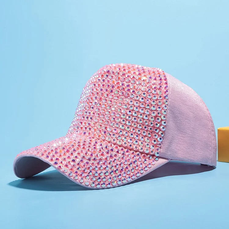 Rhinestone Baseball cap for men and womens soft hats Color diamond travel party hats in spring and summer gorras para hombres
