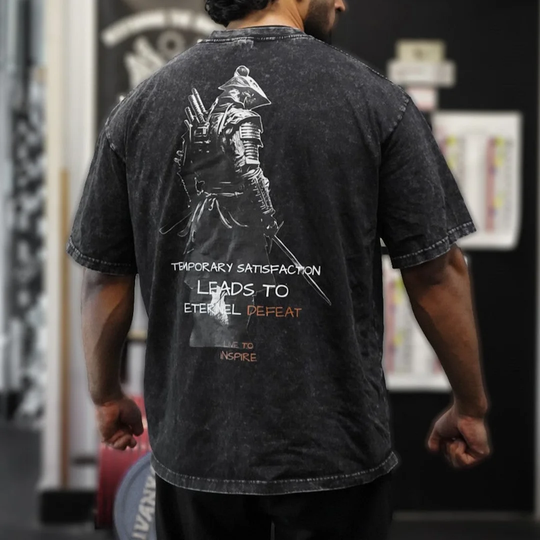 Samurai Letter Printed T-shirt、、URBENIE