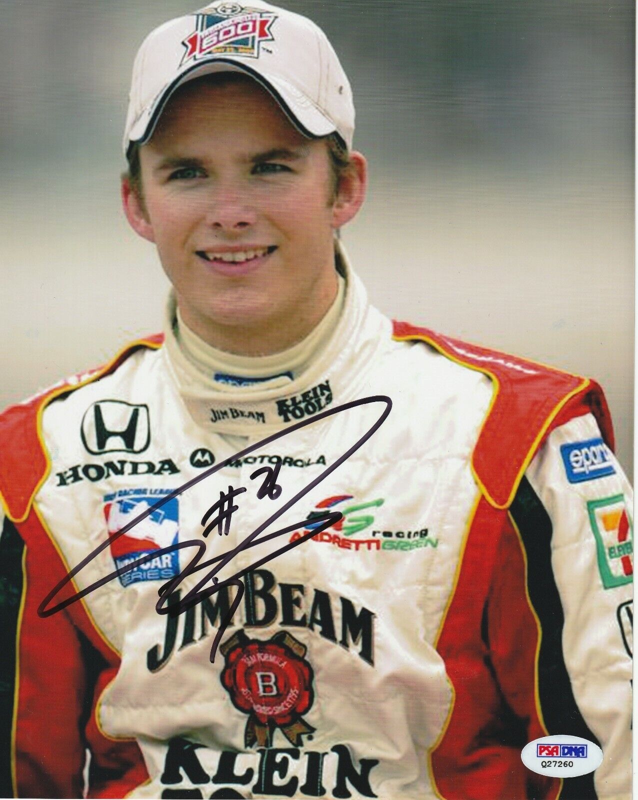 DAN WHELDON Signed IndyCar 8X10 Photo Poster painting with PSA/DNA COA