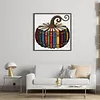 Books Pumpkin Full 18CT DIY Stamped Needlework Embroidery Kit 15.75x15.75inch Embroidery Needlepoint Starter Kits Cross Stitch Art and Crafts Kits for Beginners Adults Home Decor (18CTAFF-2098__C__40X
