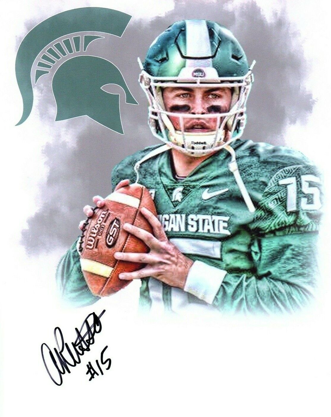 Anthony Russo Michigan State football QB signed autographed 8x10 Photo Poster painting edit MSU!