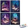 (US Only)4pcs Paint By Numbers Kit On Canvas DIY Oil Art Magic Potion Picture 40x50cm