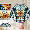 2pcs Diamond Painting 2D Flat Butterfly Pendant Decor for Home & Windows