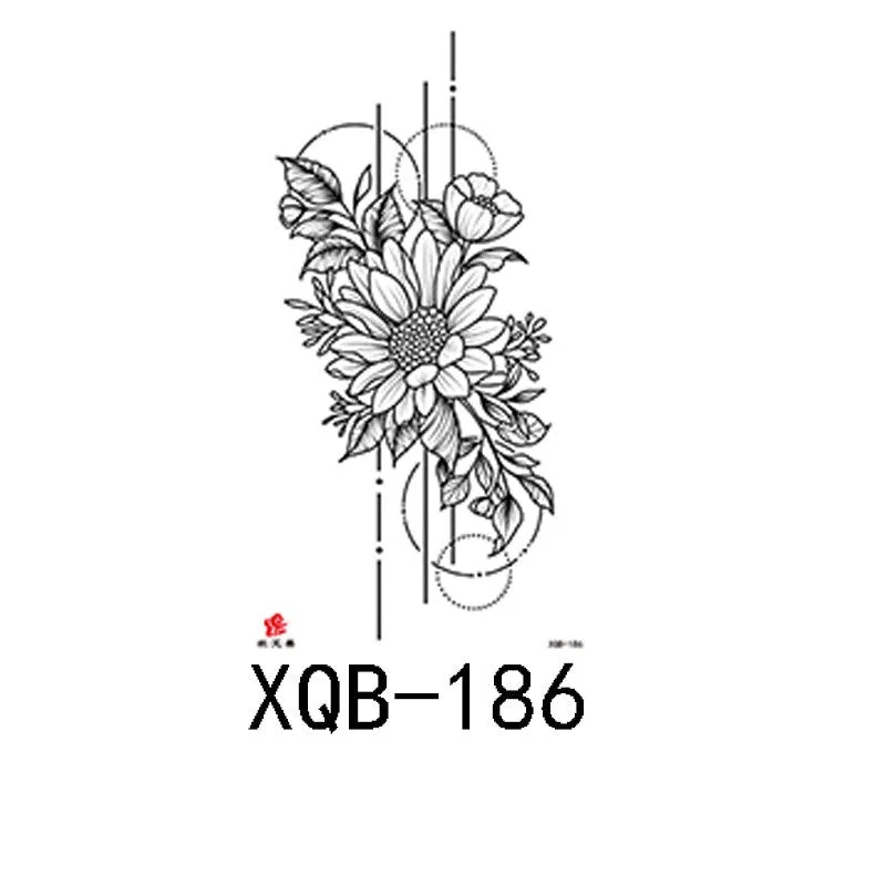 Small full arm waterproof tattoo stickers fierce wolf head animal arm lasting European and American tattoo stickers