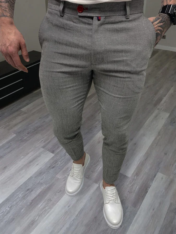 Men's Elegant Gray Pants