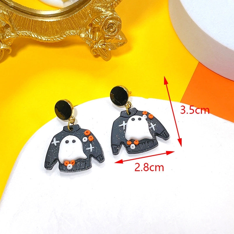 1 Pair Streetwear Halloween Pattern Soft Clay Drop Earrings