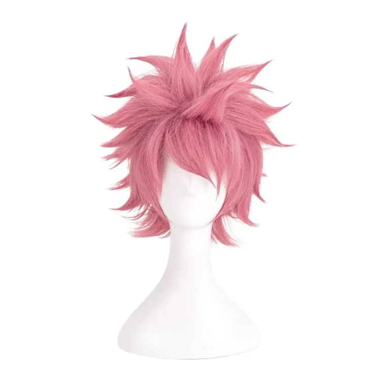 Natsu Dragneel Pink Wig Cosplay Accessories Halloween Carnival Props