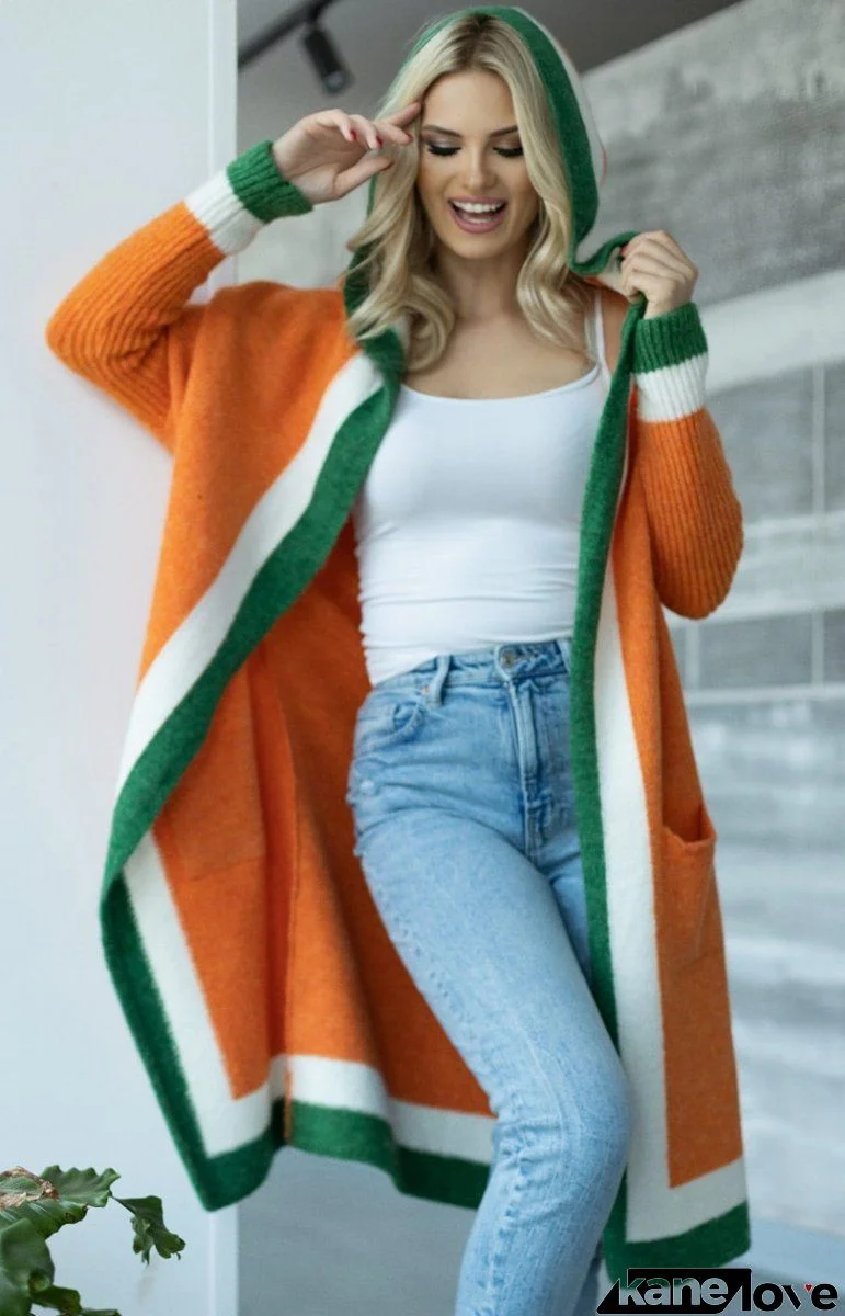 Bohemian Slit Hooded Duster Cardigan