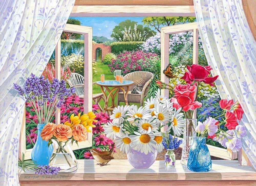 Flower Bottle Flower Paint By Numbers Kits UK For Adult RA3340